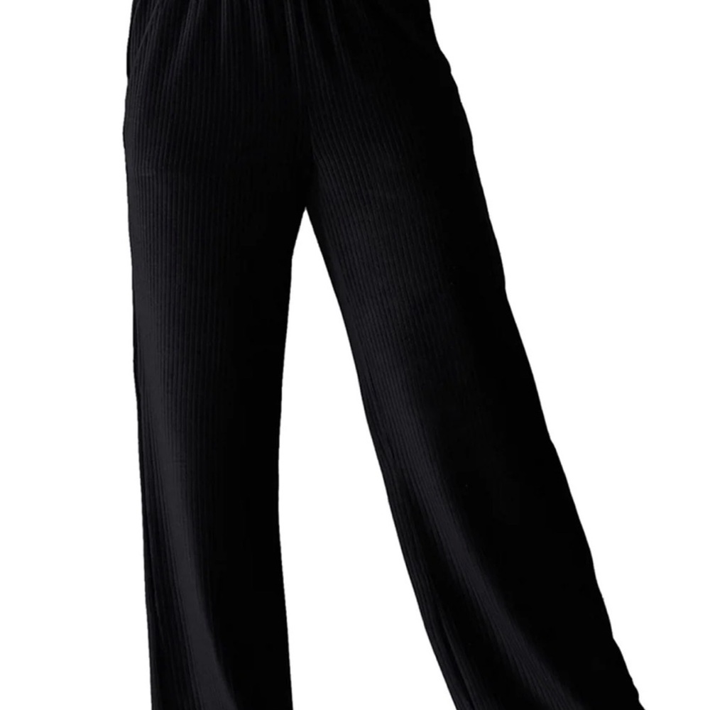 Tavi Wide Leg Brushed Rib Pant